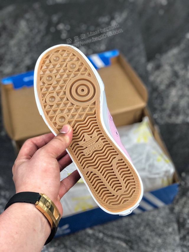 Adidas女鞋 EF1877 真標版本 阿迪達斯三葉草 半截式包膠鞋頭校園百搭休閒帆布女板鞋  hdx13333
